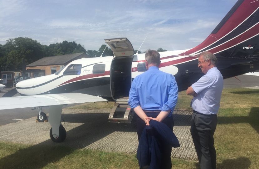 Michael about to take an aerial tour