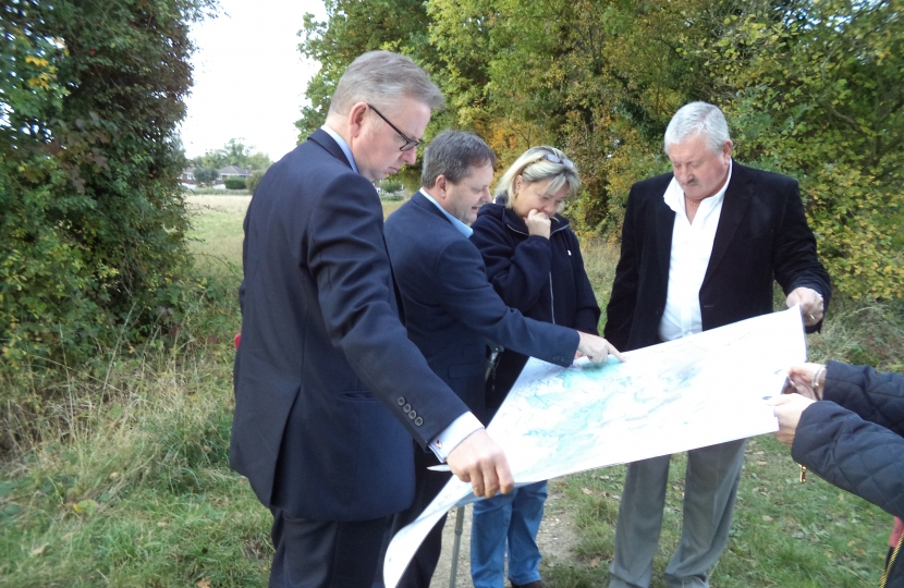 Michael and Ash Councillors at Land South of Ash Lodge Drive