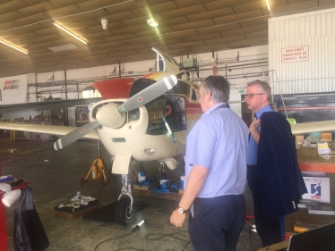 Michael Gove visiting Gama Aviation