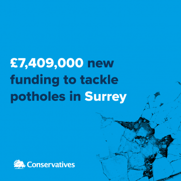 Funding for potholes in Surrey